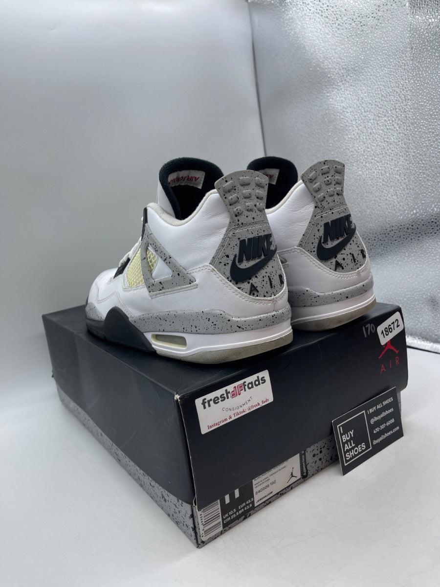 Jordan 4 Retro White Cement (2016) 11.5 (Heavily Worn Pre-Owned) - Image 4