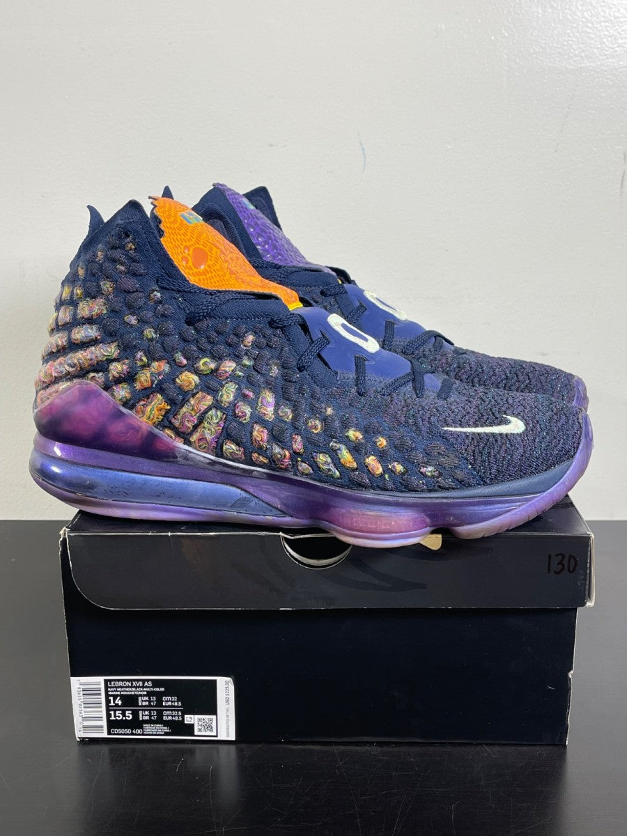 Nike LeBron 17 Monstars 14 (Moderately Worn Pre-Owned)NikeNavy Heather/Multi-Color-Black - Image 1