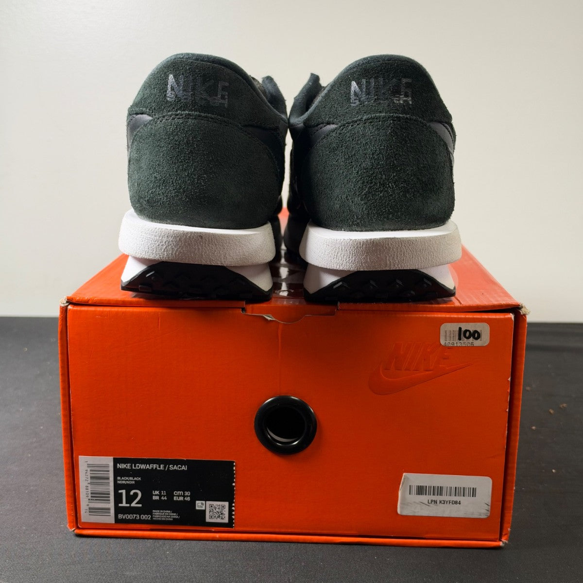 Nike LD Waffle sacai Black Nylon (Size 12) - Image 5