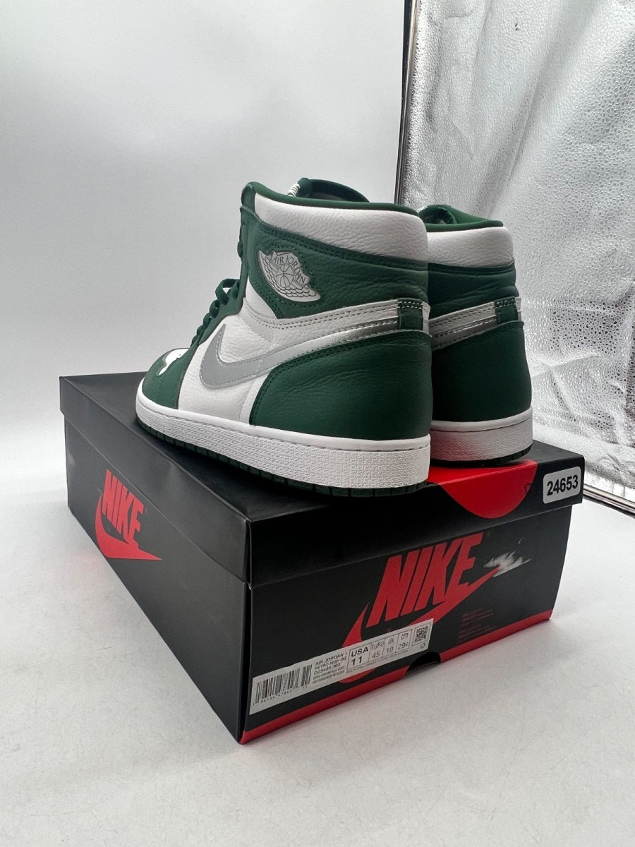 Jordan 1 Retro High OG Gorge Green 11 (Lightly Worn Pre-Owned)JordanGorge Green/Metallic Silver/White - Image 6