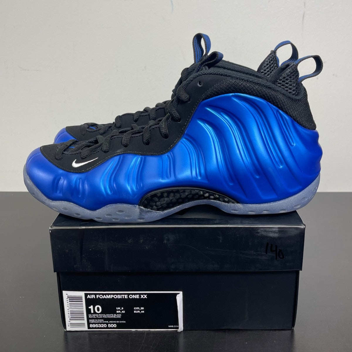 Nike Air Foamposite One Royal Blue XX 20th Anniversary (2017) 10 (Moderately Worn Pre-Owned)NikeDark Neon Royal/Black-White - Image 3