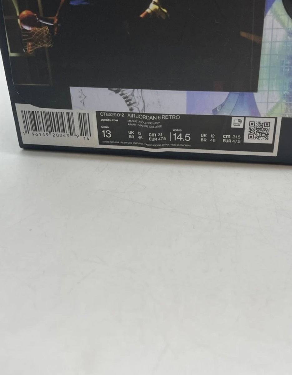 Jordan 6 Retro Georgetown (2022) 13 (Lightly Worn Pre-Owned)JordanMagnet/College Navy - Image 7