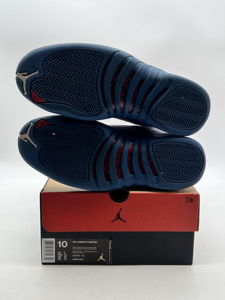 Jordan 12 Retro French Blue (2016) 10 (Lightly Worn Pre-Owned)JordanWhite/French Blue-Metallic Silver-Varsity Red - Image 7