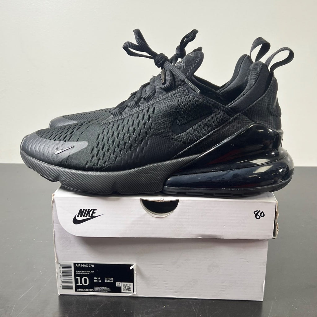 Nike Air Max 270 Triple Black 10 (Lightly Worn Pre-Owned)NikeBlack/Black-Black - Image 3