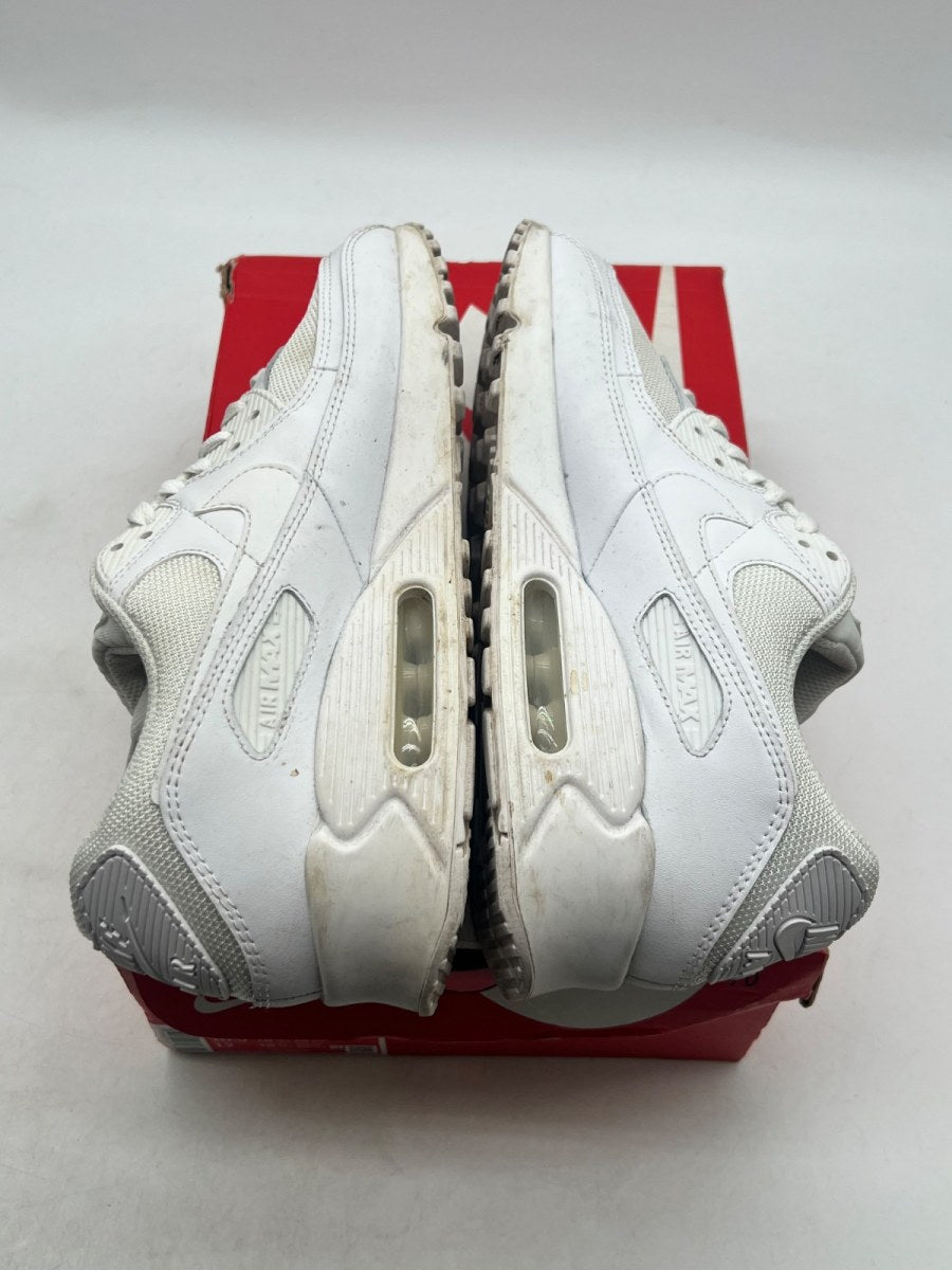 Nike Air Max 90 Recraft Triple White 10.5 (Moderately Worn Pre-Owned) - Image 9