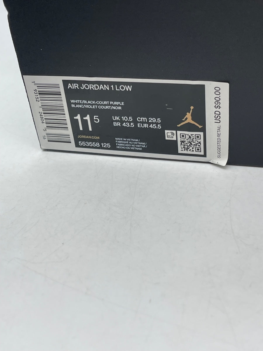Jordan 1 Low Court Purple 11.5 (Moderately Worn Pre-Owned) - Image 9