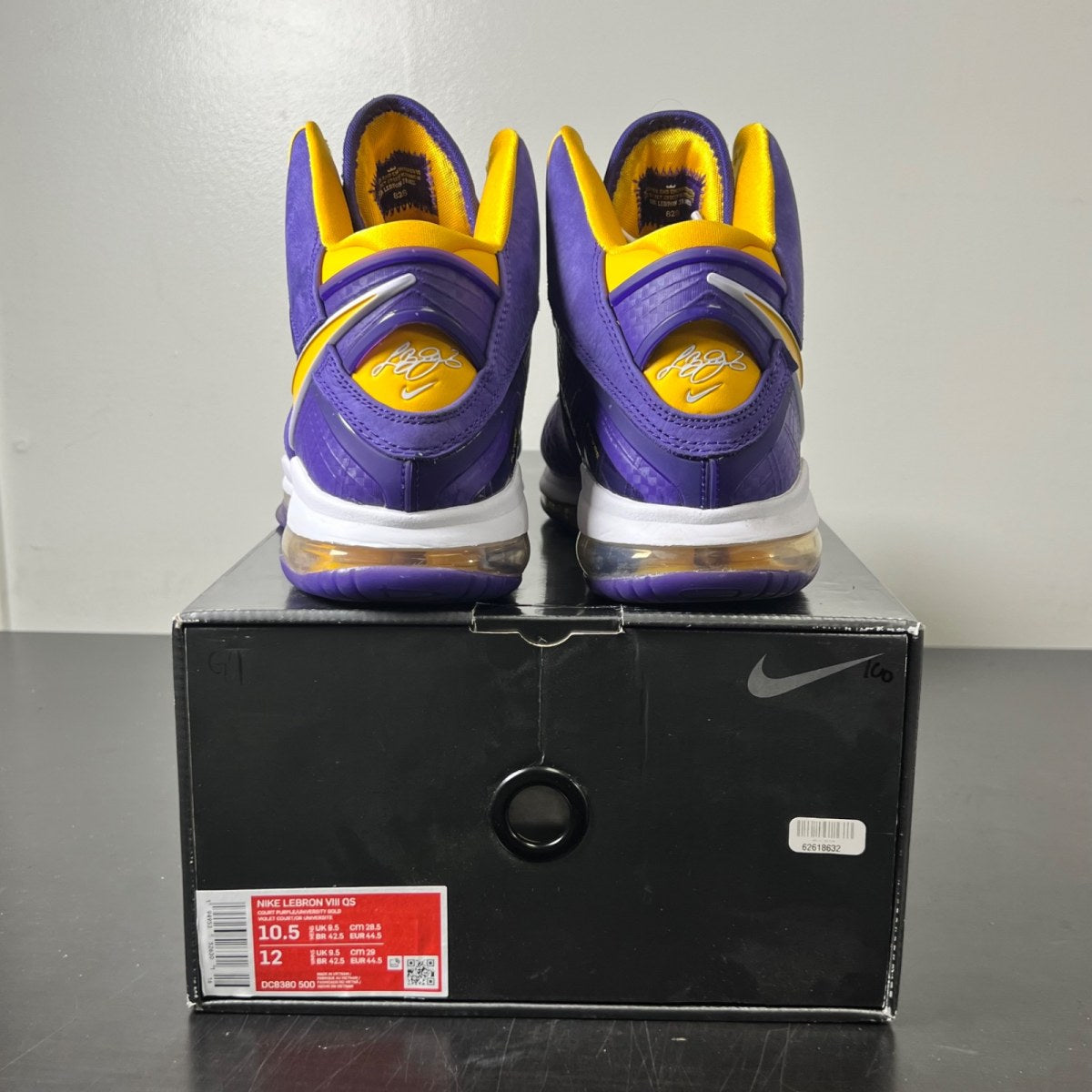 Nike LeBron 8 Lakers 10.5 (Lightly Worn Pre-Owned)NikeCourt Purple/Court Purple-University Gold-University Gold - Image 5