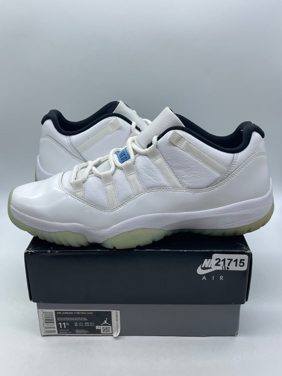 Jordan 11 Retro Low Legend Blue 11.5 (Moderately Worn Pre-Owned)JordanWhite/White-Black-Legend Blue - Image 1
