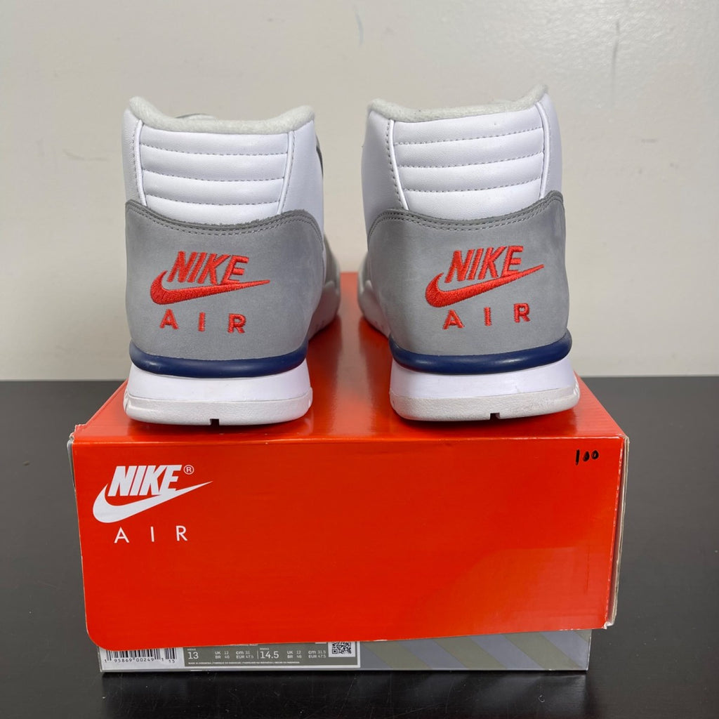 Nike Air Trainer 1 White Midnight Navy Medium Grey 13 (Moderately Worn Pre-Owned)NikeWhite/Midnight Navy/Medium Grey/Red - Image 4