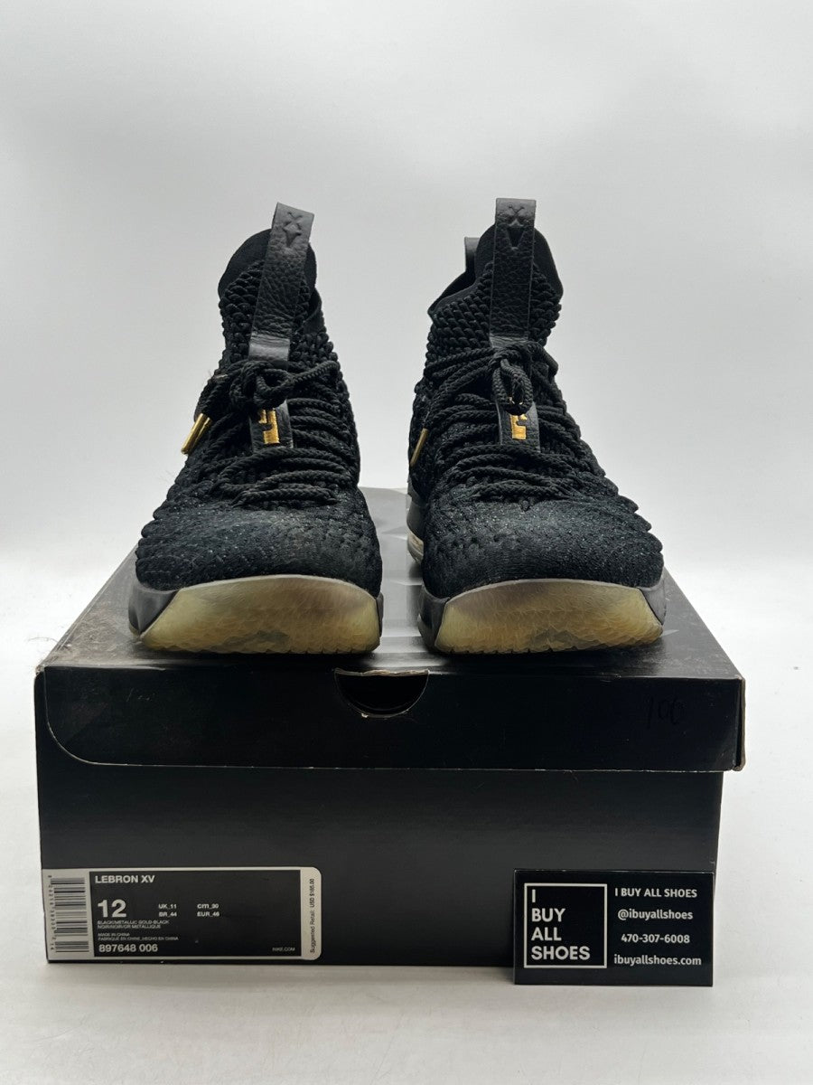 Nike LeBron 15 Black Gold 12 (Moderately Worn Pre-Owned) - Image 2