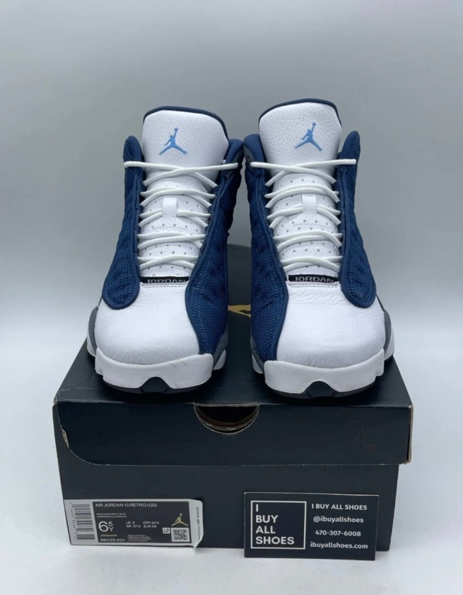 Jordan 13 Retro Flint (2020) (GS) 6Y (Lightly Worn Pre-Owned)JordanNavy/Flint Grey-White-University Blue - Image 2