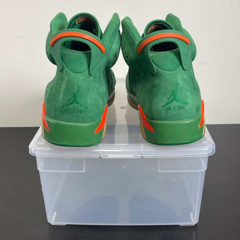 Jordan 6 Retro Gatorade Green 10.5 (Moderately Worn Pre-Owned)JordanPine Green/Orange Blaze-Pine Green - Image 4