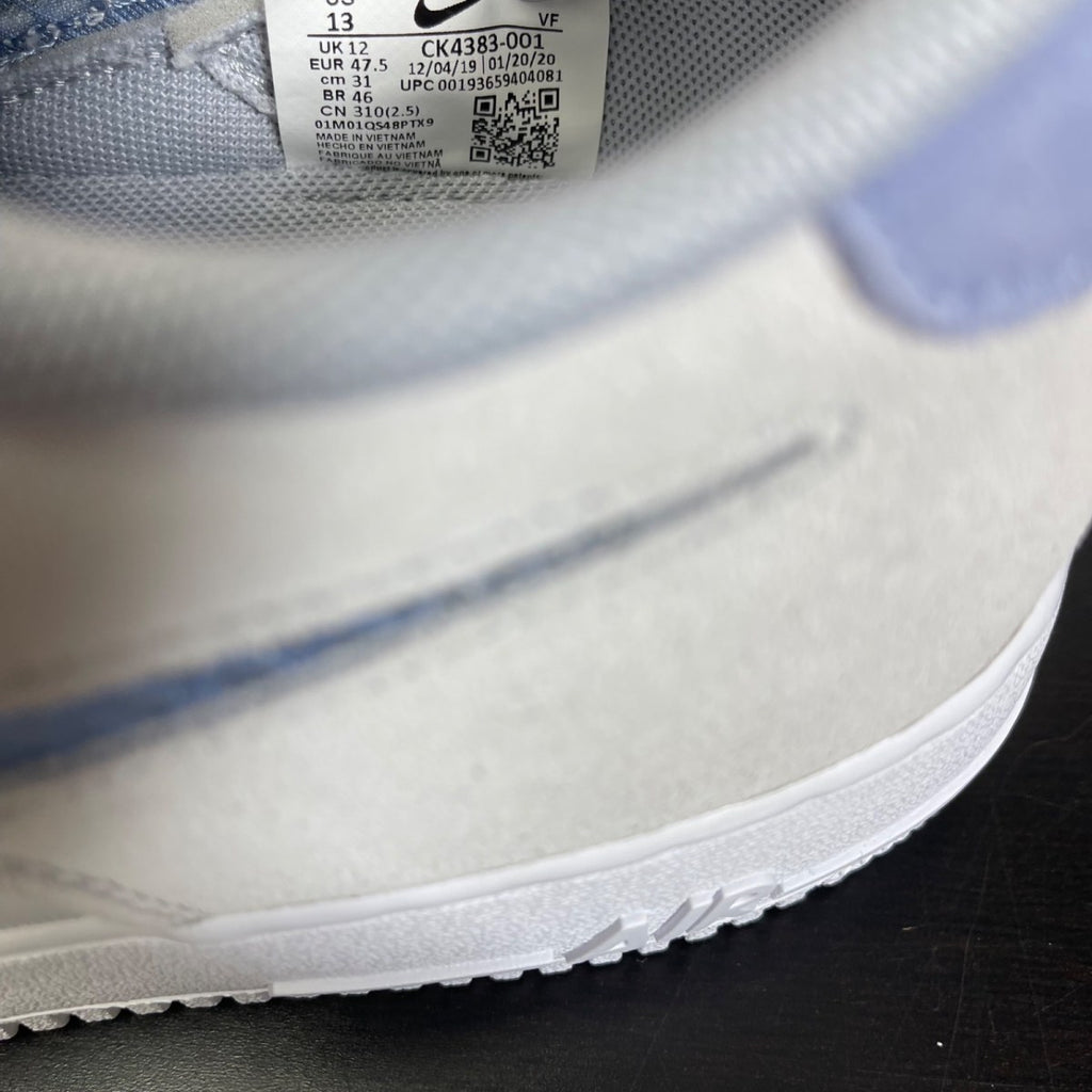 Nike Air Force 1 Low Pure Platinum Indigo Fog 13 (Moderately Worn Pre-Owned)NikePure Platinum/White-Hyper Crimson-Indigo Fog - Image 6