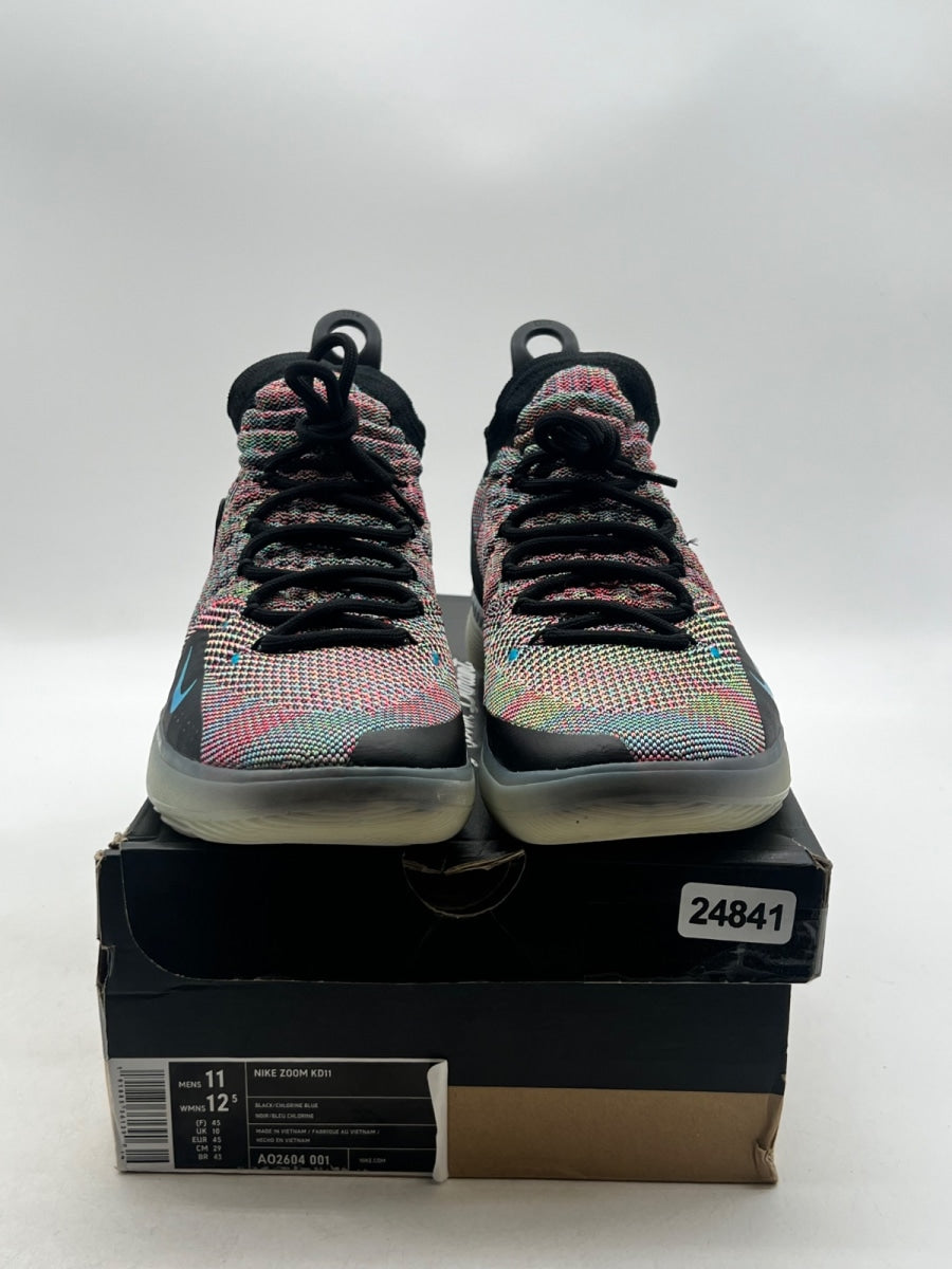 Nike KD 11 Multi-Color 11 (Lightly Worn Pre-Owned)NikeBlack/Chlorine Blue-Persian Violet - Image 2
