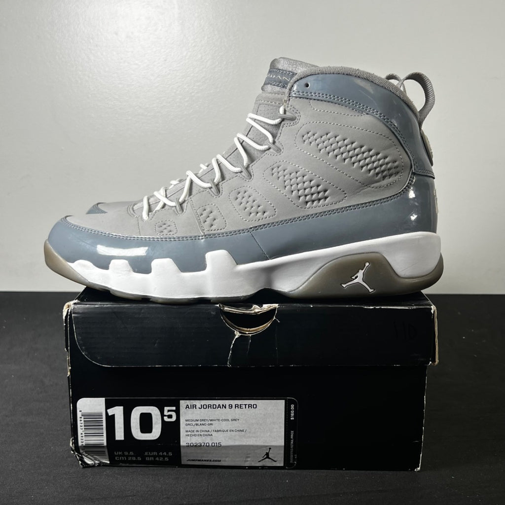 Jordan 9 Retro Cool Grey (2012) 10.5 (Moderately Worn Pre-Owned)JordanMedium Grey/White-Cool Grey - Image 3