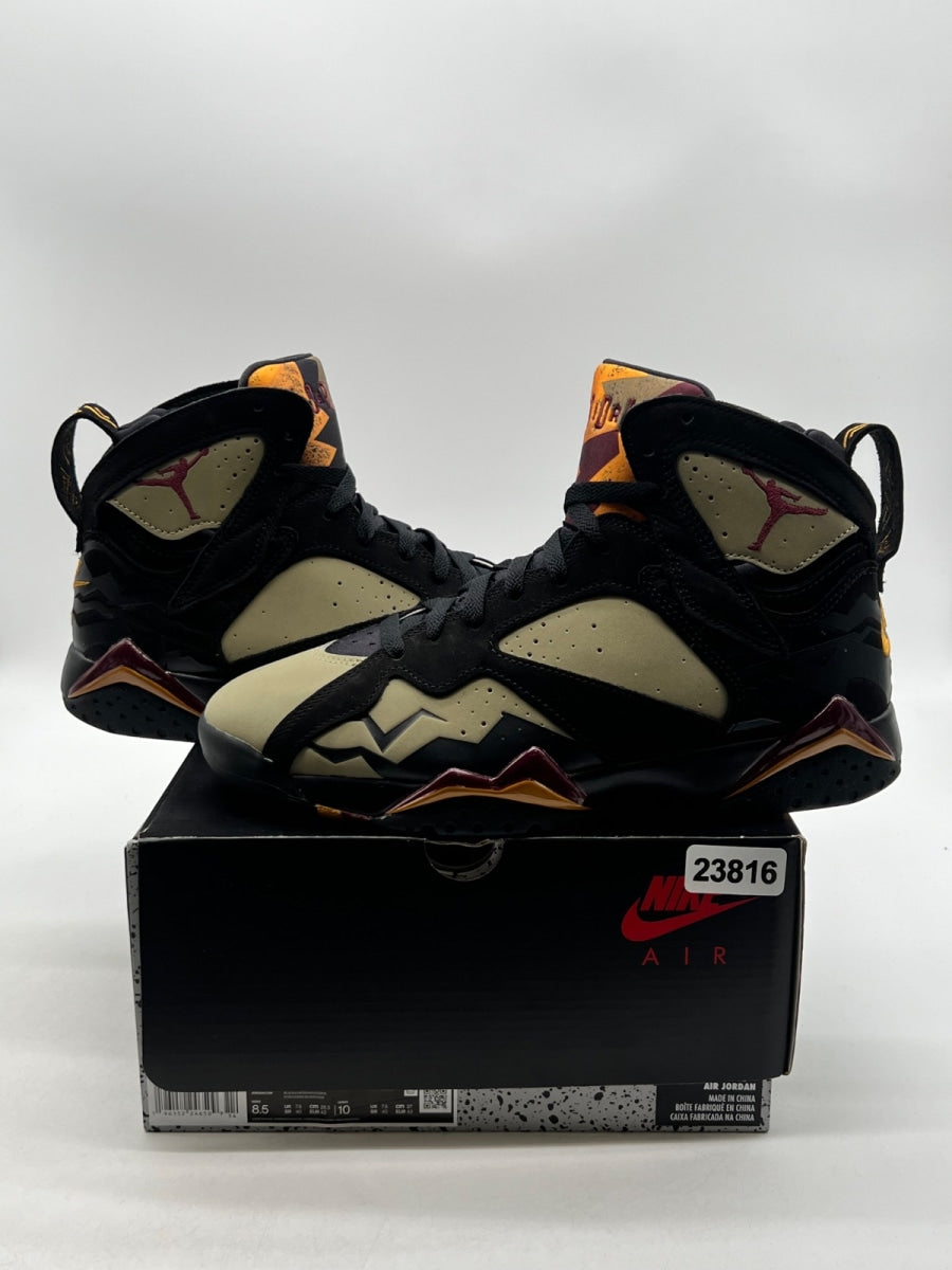 Jordan 7 Retro Black Olive 8.5 (Lightly Worn Pre-Owned)JordanBlack/Cherrywood Red-Neutral Olive-Chutney - Image 1