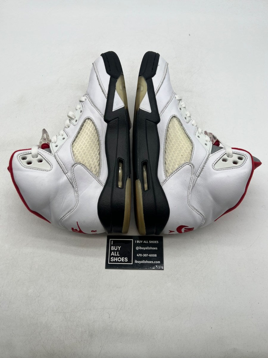 Jordan 5 Retro Fire Red Silver Tongue (2020) 9.5 (Moderately Worn Pre-Owned) - Image 6