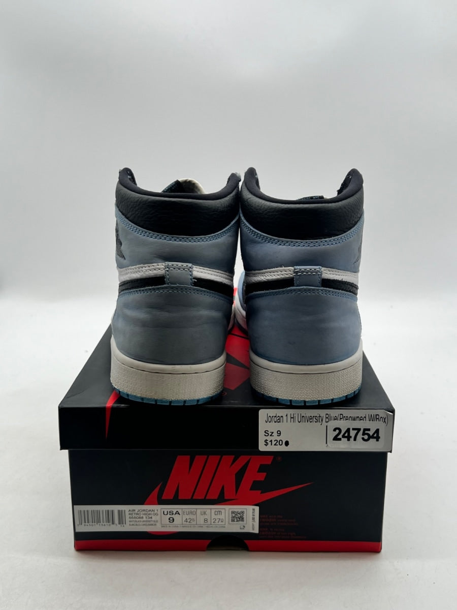 Jordan 1 Retro High OG University Blue 9 (Moderately Worn Pre-Owned)JordanWhite/University Blue-Black - Image 5