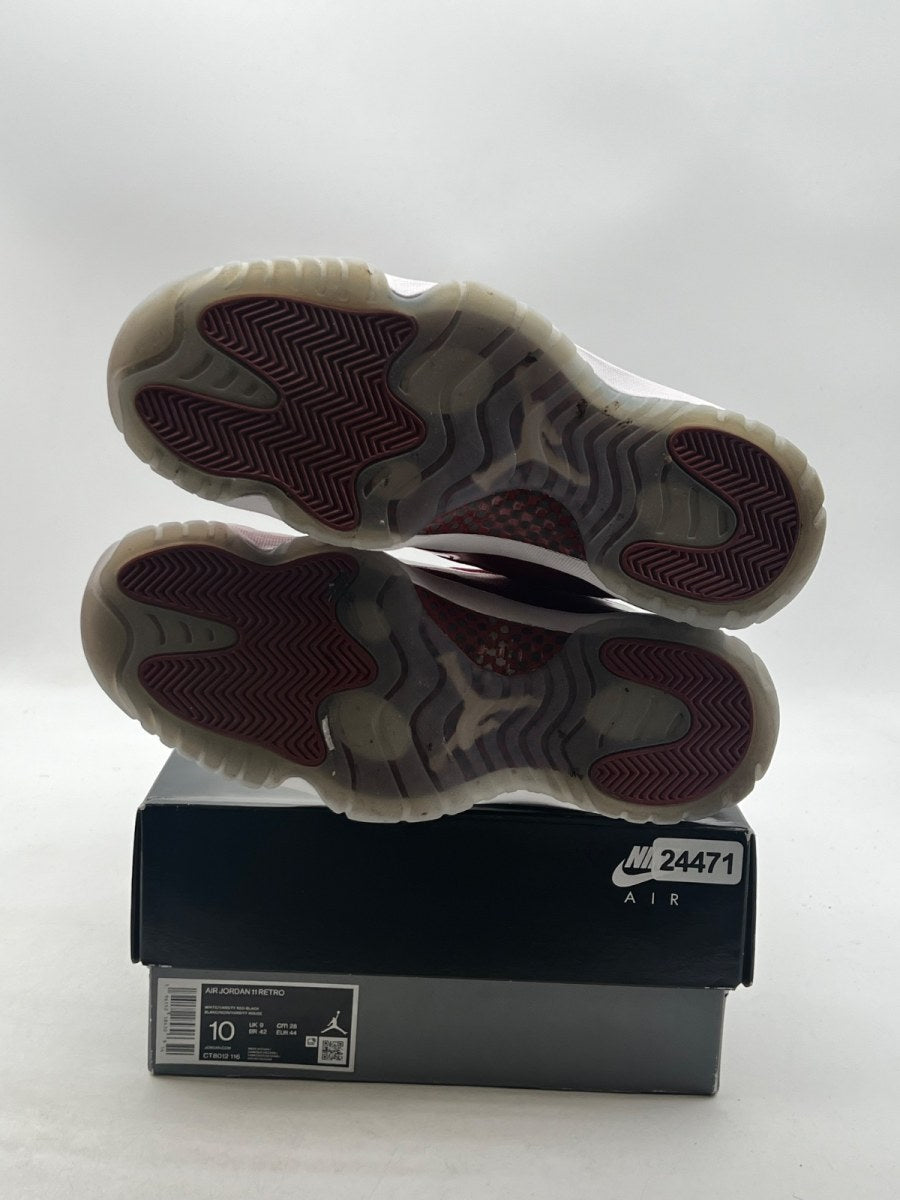 Jordan 11 Retro Cherry (2022) 10 (Lightly Worn Pre-Owned)JordanWhite/Varsity Red/Black - Image 8