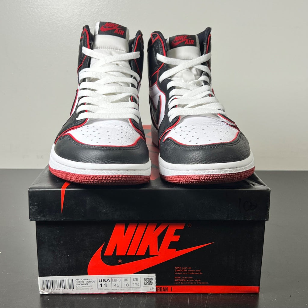Jordan 1 Retro High Bloodline 11 (Lightly Worn Pre-Owned)JordanBlack/Gym Red-White - Image 2