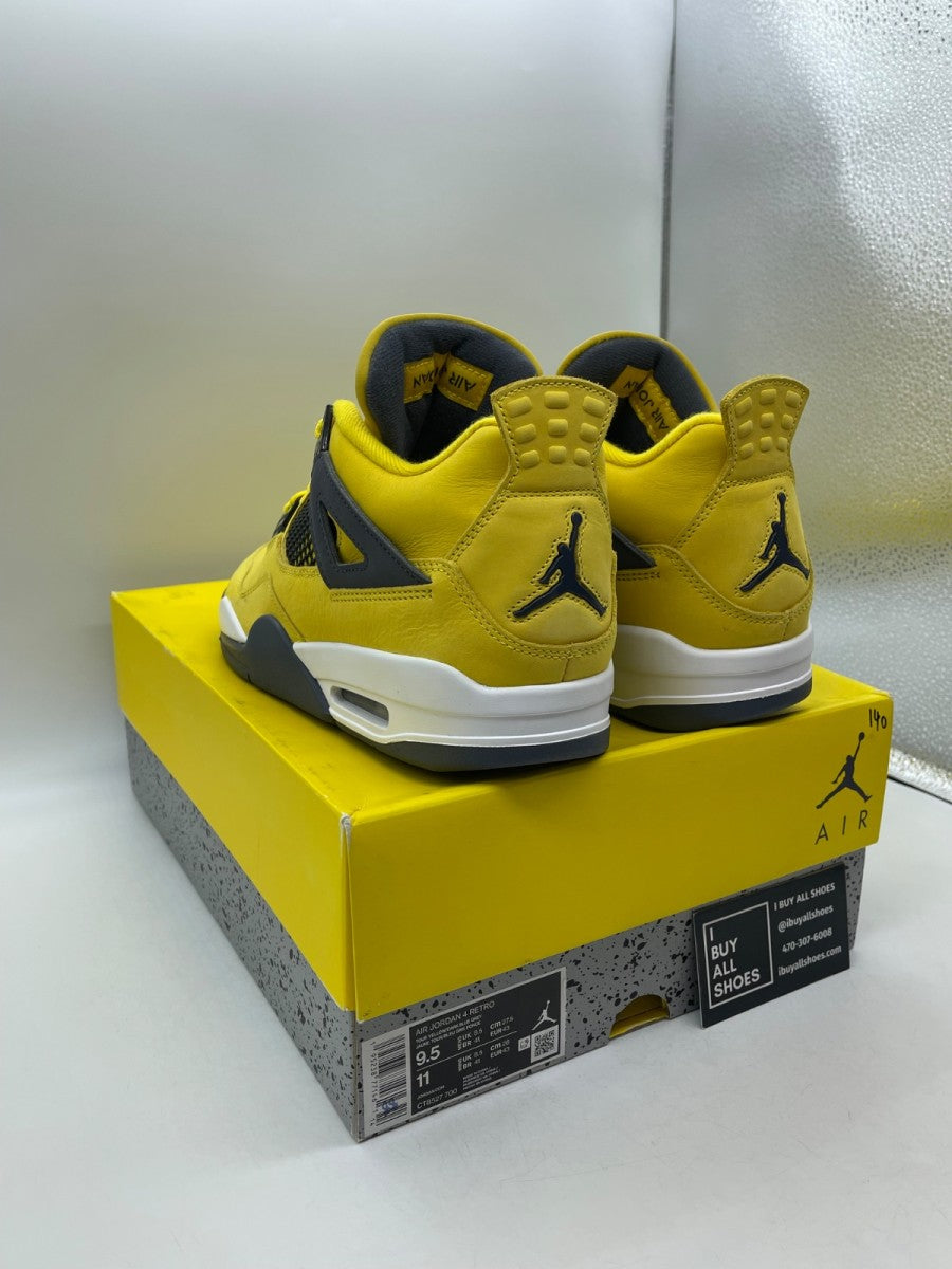 Jordan 4 Retro Lightning (2021) 9.5 (Moderately Worn Pre-Owned) - Image 4