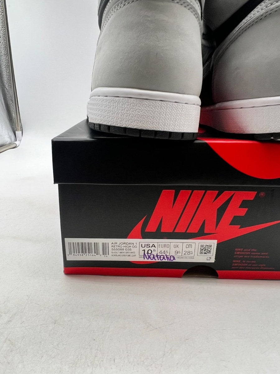 Jordan 1 Retro High Shadow 2.0 10.5 (Lightly Worn Pre-Owned)JordanBlack/White-Light Smoke Grey - Image 4