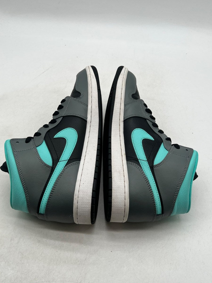 Jordan 1 Mid Grey Aqua 10.5 (Lightly Worn Pre-Owned)JordanBlack/Light Aqua-Dark Smoke Grey - Image 8