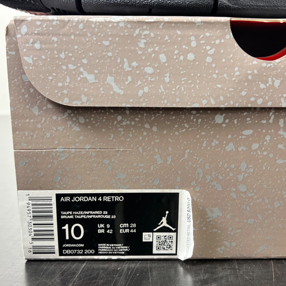 Jordan 4 Retro Taupe Haze 10 (Lightly Worn Pre-Owned)JordanTaupe Haze/Oil Grey-Off White-Infrared 23 - Image 4
