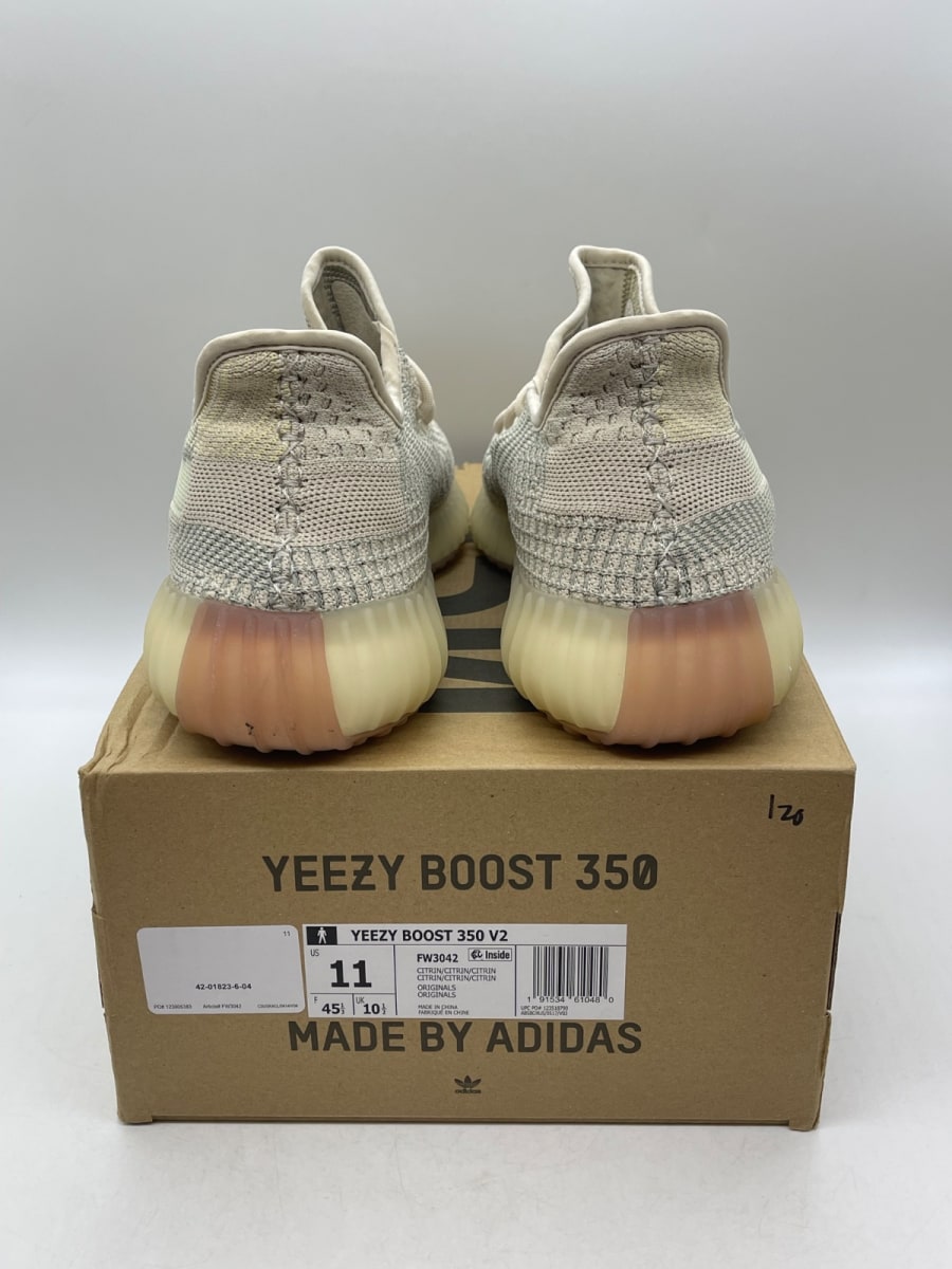 adidas Yeezy Boost 350 V2 Citrin (Non-Reflective) 11 (Moderately Worn Pre-Owned)adidasCitrin/Citrin/Citrin - Image 3