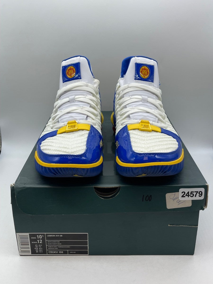 Nike LeBron 16 Superman SuperBron 10.5 (Moderately Worn Pre-Owned)NikeWhite/Varsity Red-Varsity Royal - Image 2