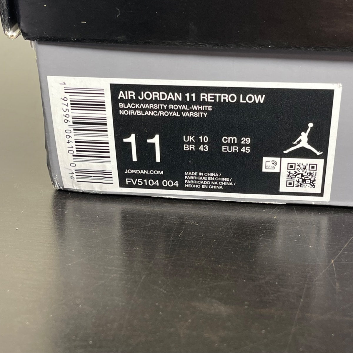 Jordan 11 Retro Low Space Jam 11 (Lightly Worn Pre-Owned)JordanBlack/Varsity Royal/White - Image 7