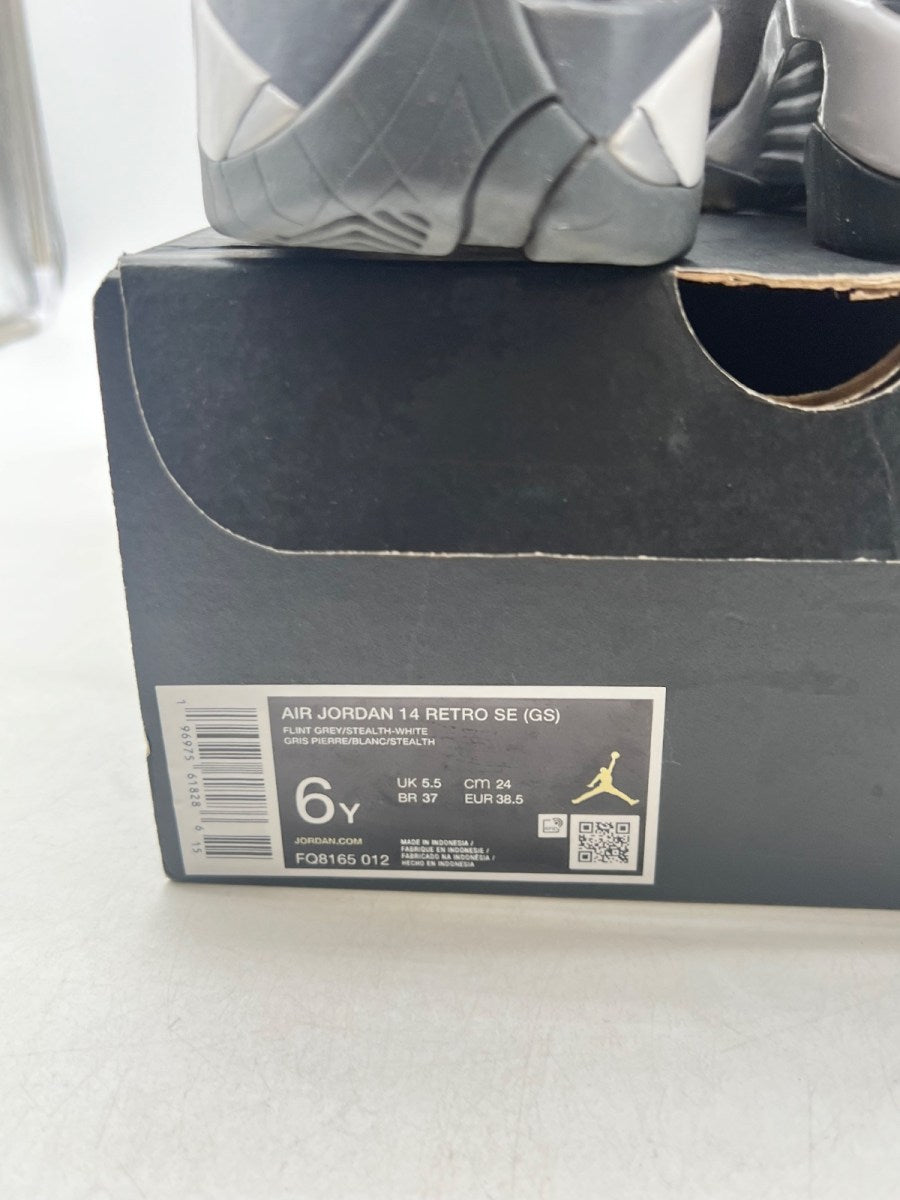 Jordan 14 Retro Flint Grey (GS) 6Y (Lightly Worn Pre-Owned) - Image 4