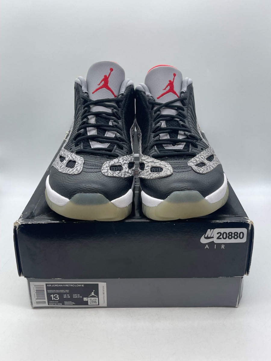 Jordan 11 Retro Low IE Black Cement 13 (Moderately Worn Pre-Owned) - Image 2