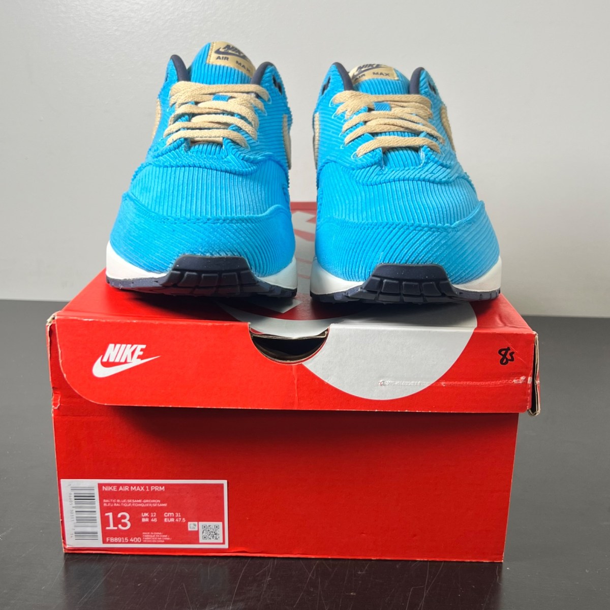 Nike Air Max 1 Corduroy Baltic Blue (Size 13) - Image 2