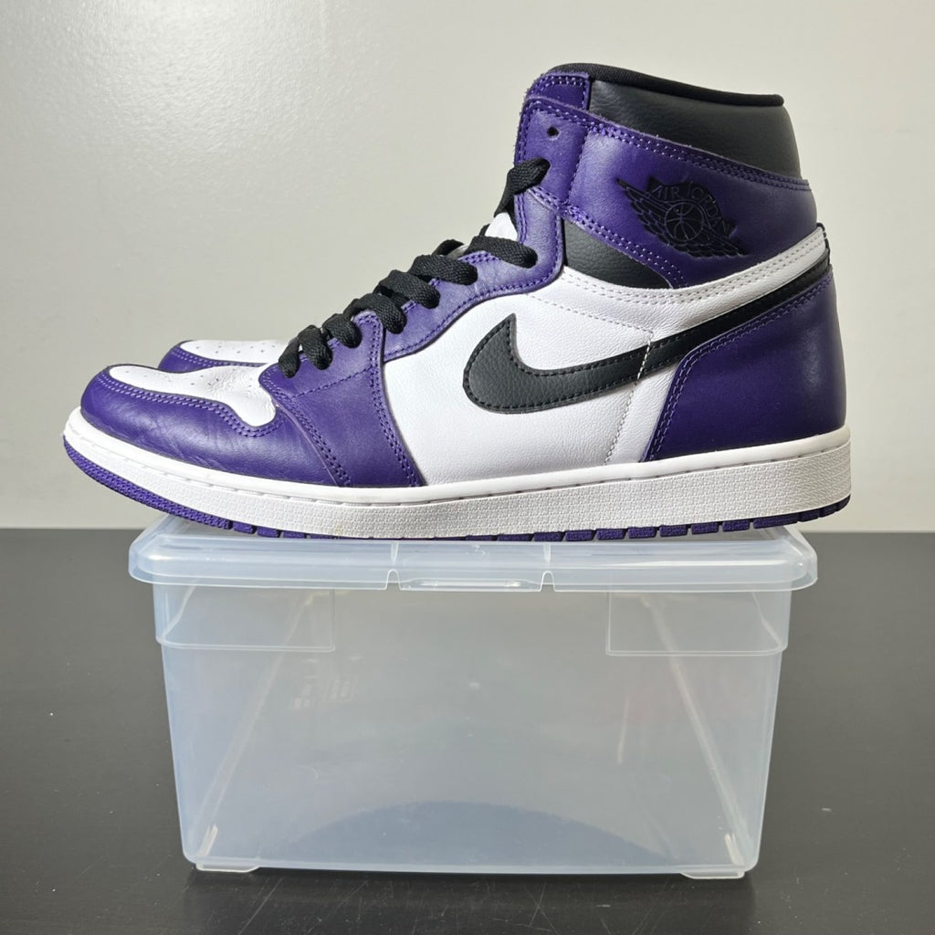 Jordan 1 Retro High Court Purple White 13 (Lightly Worn Pre-Owned)JordanCourt Purple/White-Black - Image 3