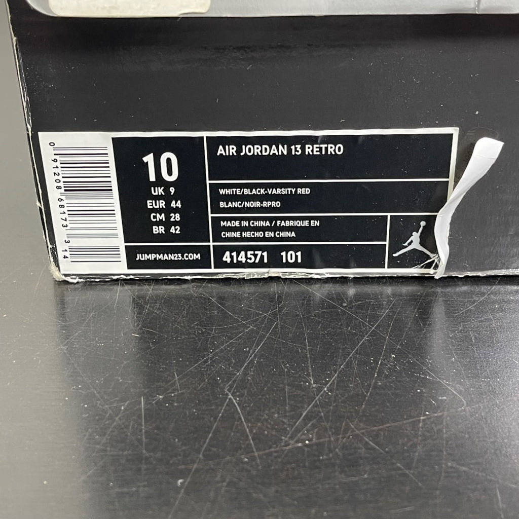 Jordan 13 Retro Cherry (2010) 10 (Moderately Worn Pre-Owned)JordanWhite/Black-Varsity Red - Image 7