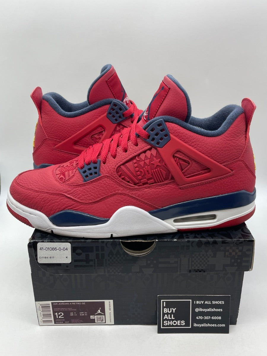 Jordan 4 Retro FIBA (2019) 12 (Moderately Worn Pre-Owned) - Image 1