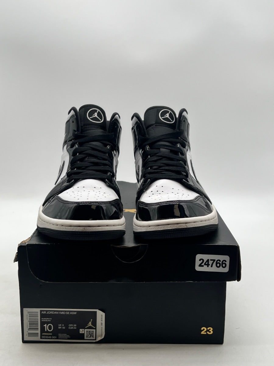 Jordan 1 Mid Carbon Fiber 10 (Moderately Worn Pre-Owned)JordanBlack/White-Black - Image 2