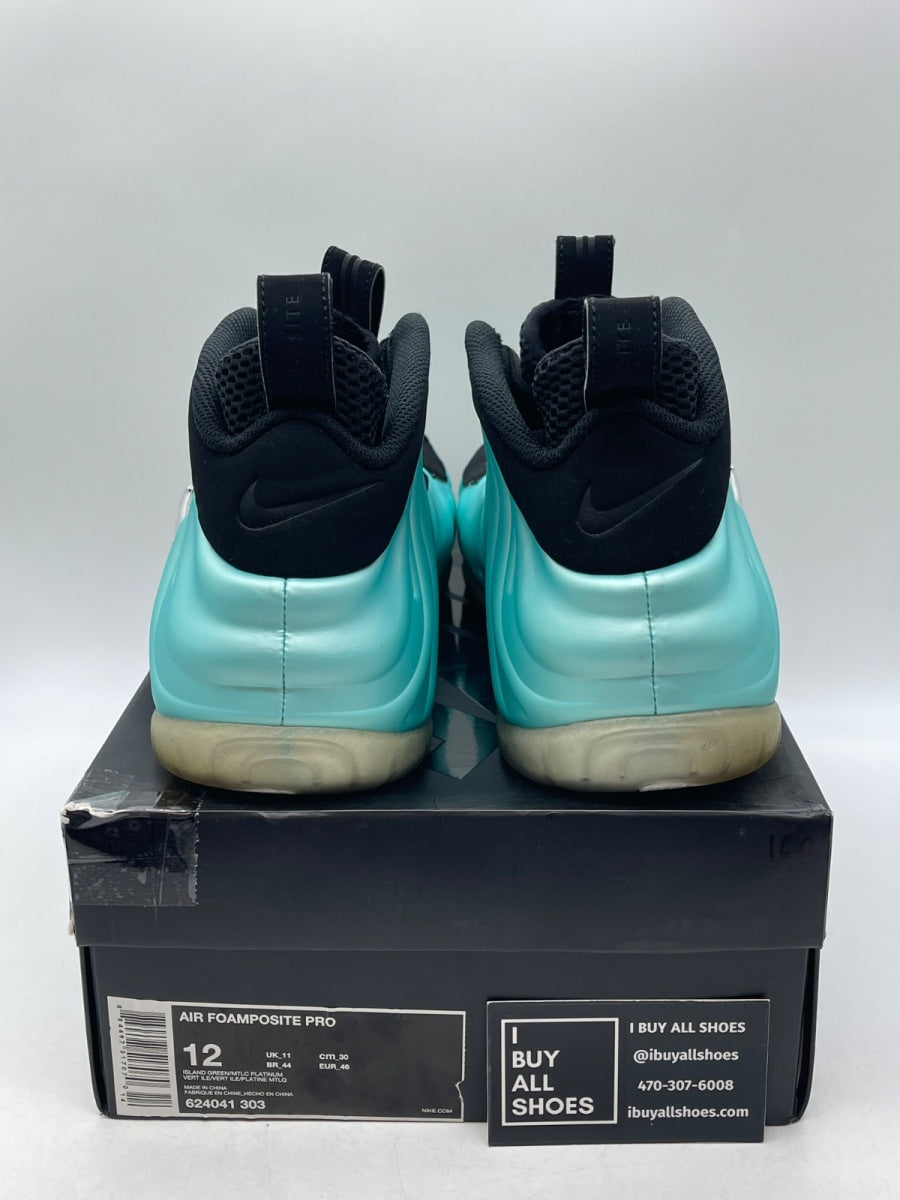 Air Nike Foamposite Pro Island Green 12 (Moderately Worn Pre-Owned) - Image 3