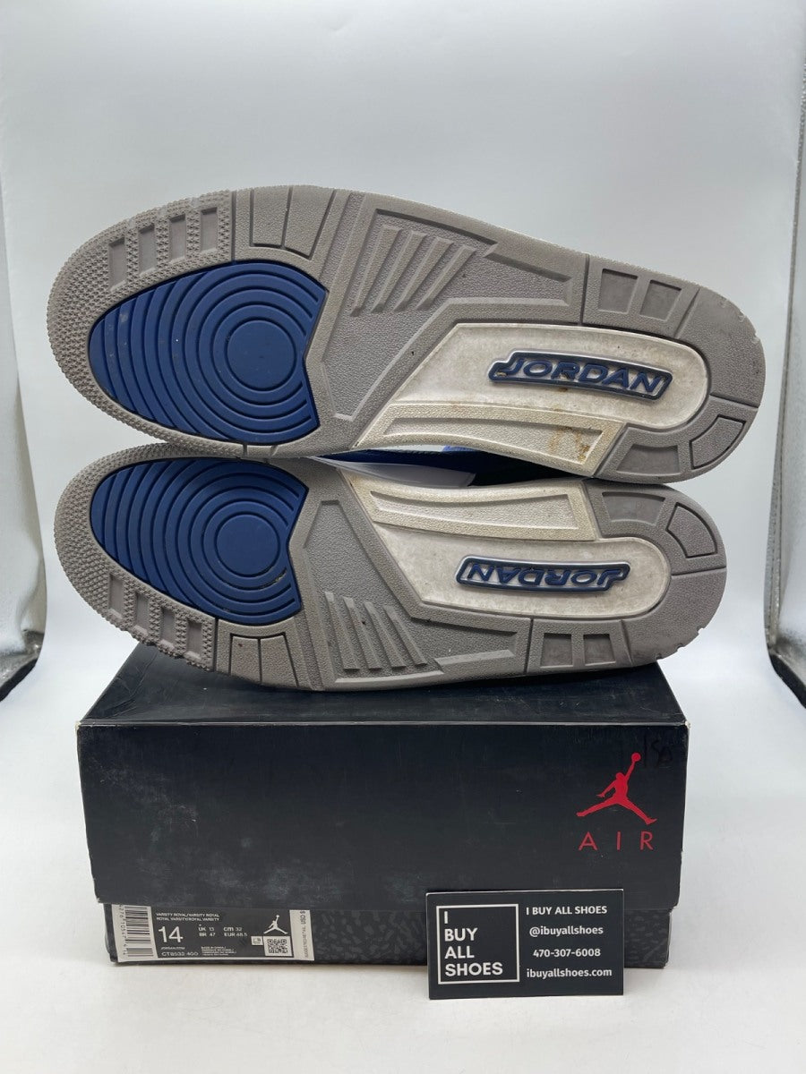 Jordan 3 Retro Varsity Royal Cement 14 (Moderately Worn Pre-Owned) - Image 7