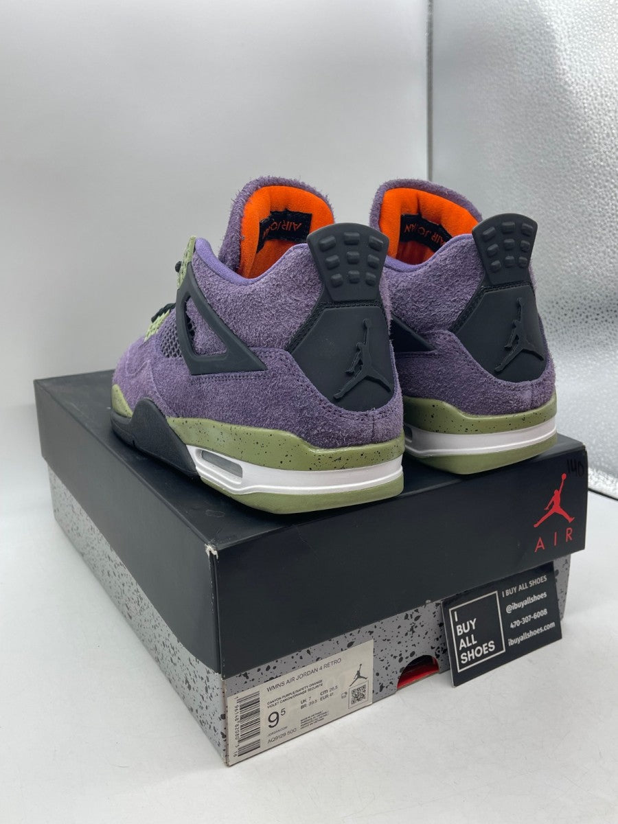 Jordan 4 Retro Canyon Purple (Women's) 9.5W (Moderately Worn Pre-Owned) - Image 4