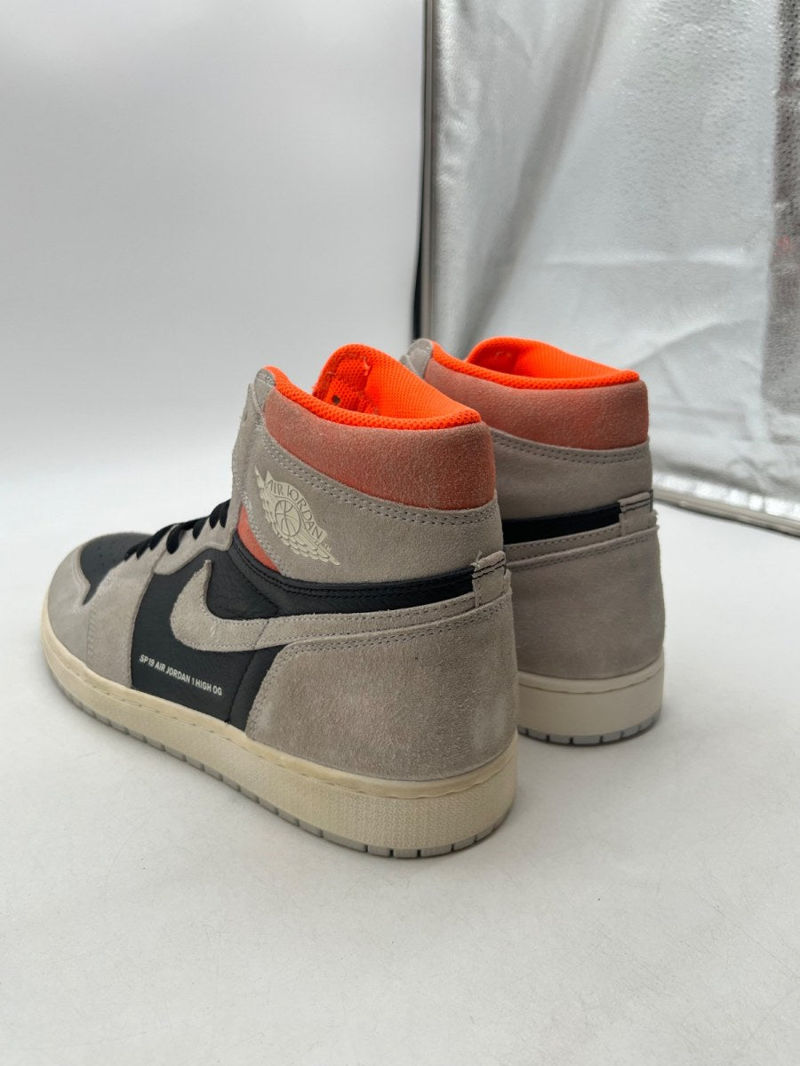 Jordan 1 Retro High Neutral Grey Hyper Crimson 13 (Lightly Worn Pre-Owned)JordanNeutral Grey/Black-Hyper Crimson-White - Image 4