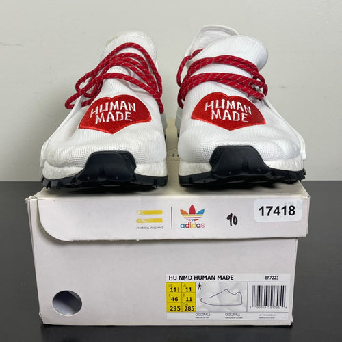 adidas NMD HU Pharrell Human Made White Red 11.5 (Moderately Worn Pre-Owned)adidasWhite/White/Red - Image 2