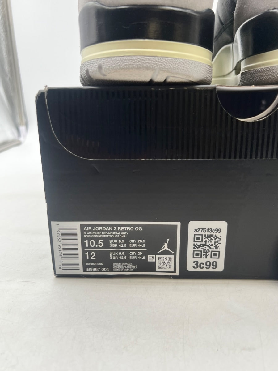 Jordan 3 Retro OG Rare Air 10.5 (Lightly Worn Pre-Owned) - Image 6