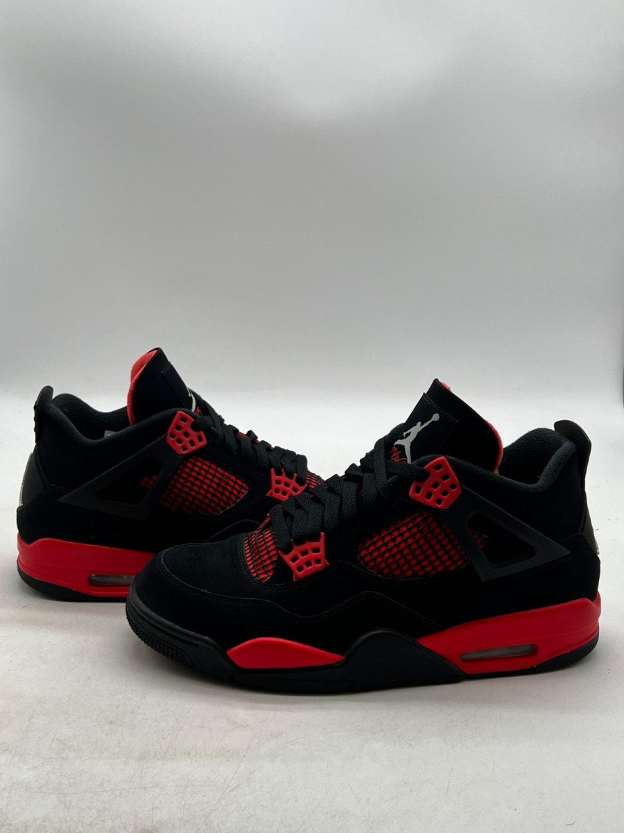 Jordan 4 Retro Red Thunder 10 (Moderately Worn Pre-Owned)JordanBlack/Multi-Color-Multi-Color-Crimson - Image 1