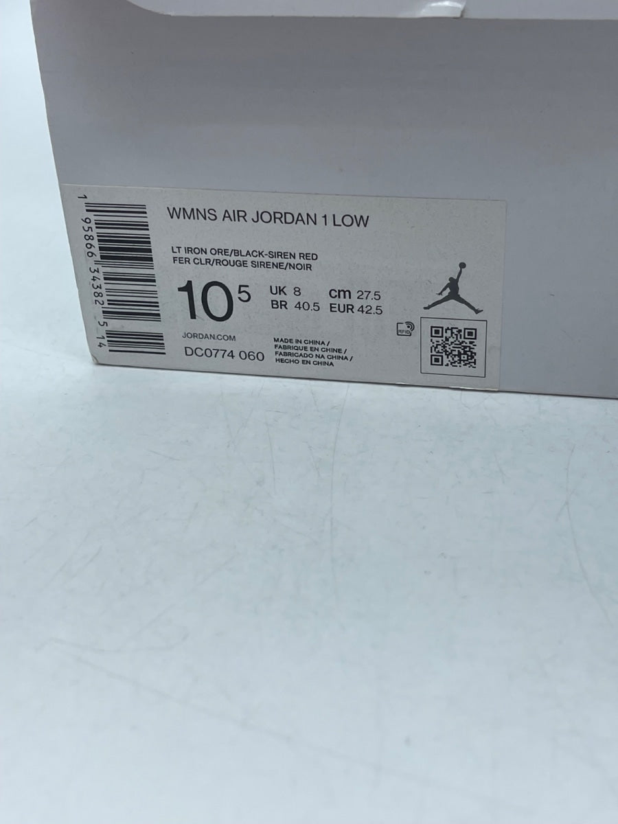 Jordan 1 Retro Low Light Iron Ore Siren Red (Women's) 10.5W (Moderately Worn Pre-Owned) - Image 9