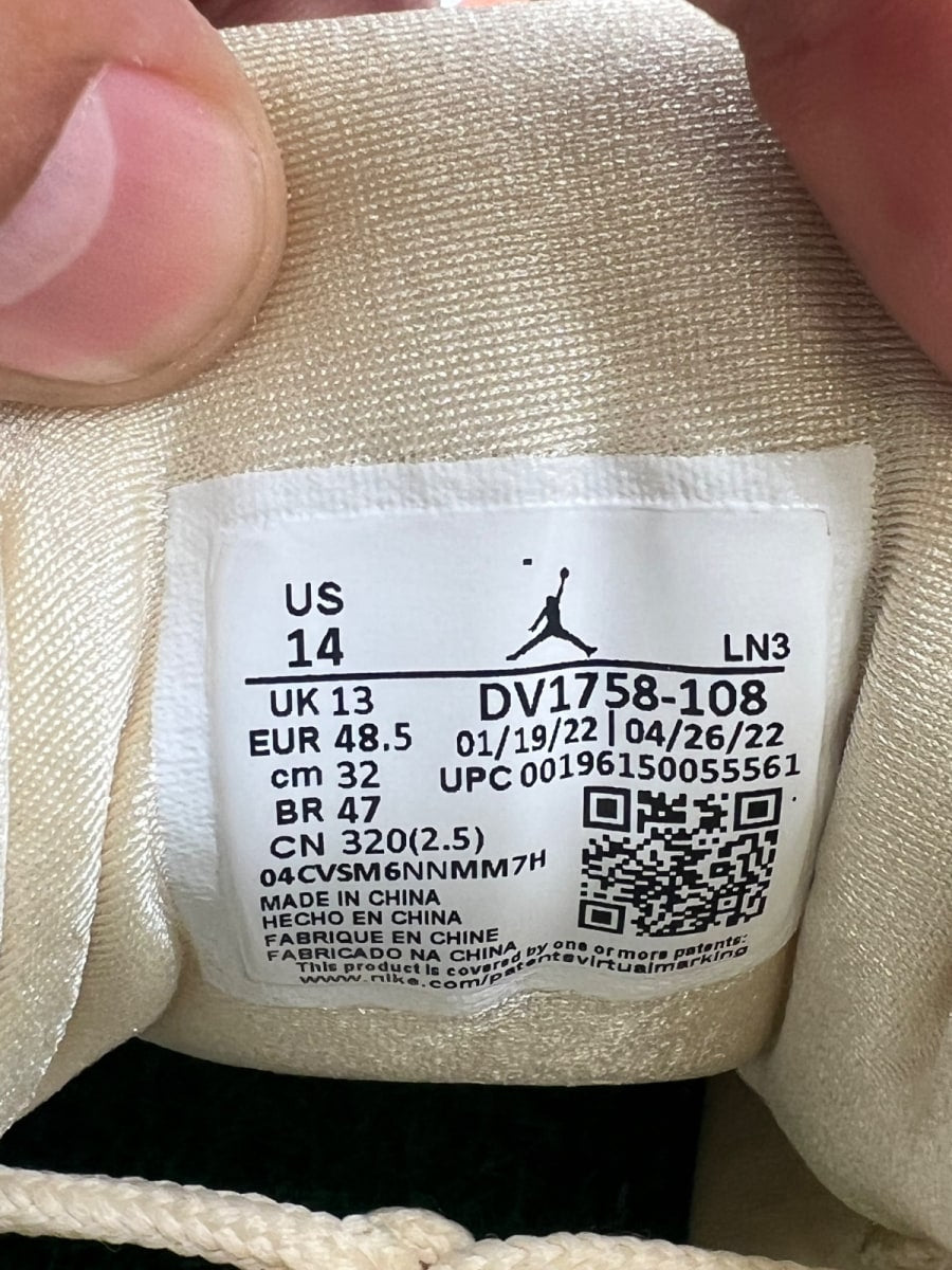 Jordan 12 Retro Eastside Golf Out of the Clay 14 (Lightly Worn Pre-Owned)JordanMuslin/Black-Burnt Sunrise - Image 6