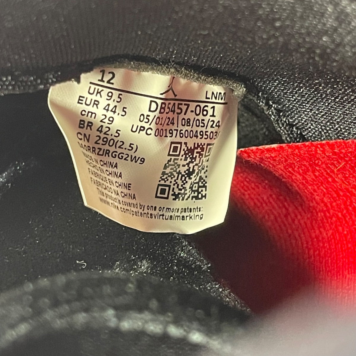 Jordan 11 Retro Bred Velvet (Women's) 12W (Lightly Worn Pre-Owned)JordanBlack/Gym Red/White - Image 6
