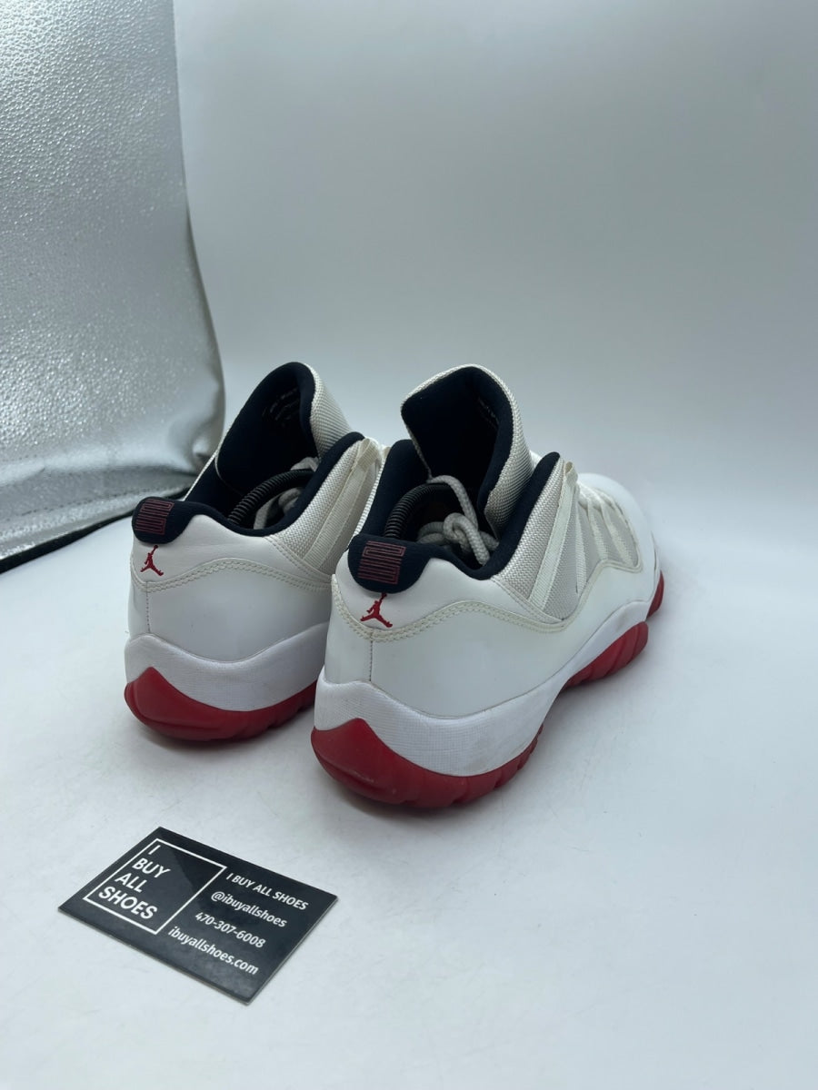 Jordan 11 Retro Low White Red (2012) 12 (Heavily Worn Pre-Owned) - Image 5