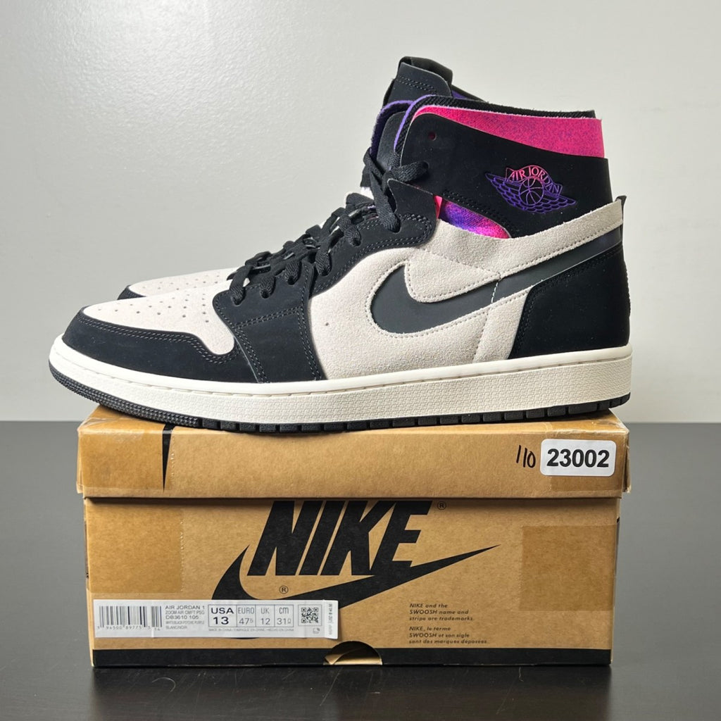 Jordan 1 High Zoom Air CMFT PSG Paris Saint-Germain 13 (Lightly Worn Pre-Owned)JordanWhite/Black-Psychic Purple-Hyper Pink - Image 3